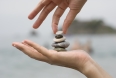 Gravel pile in hands @ javiindy